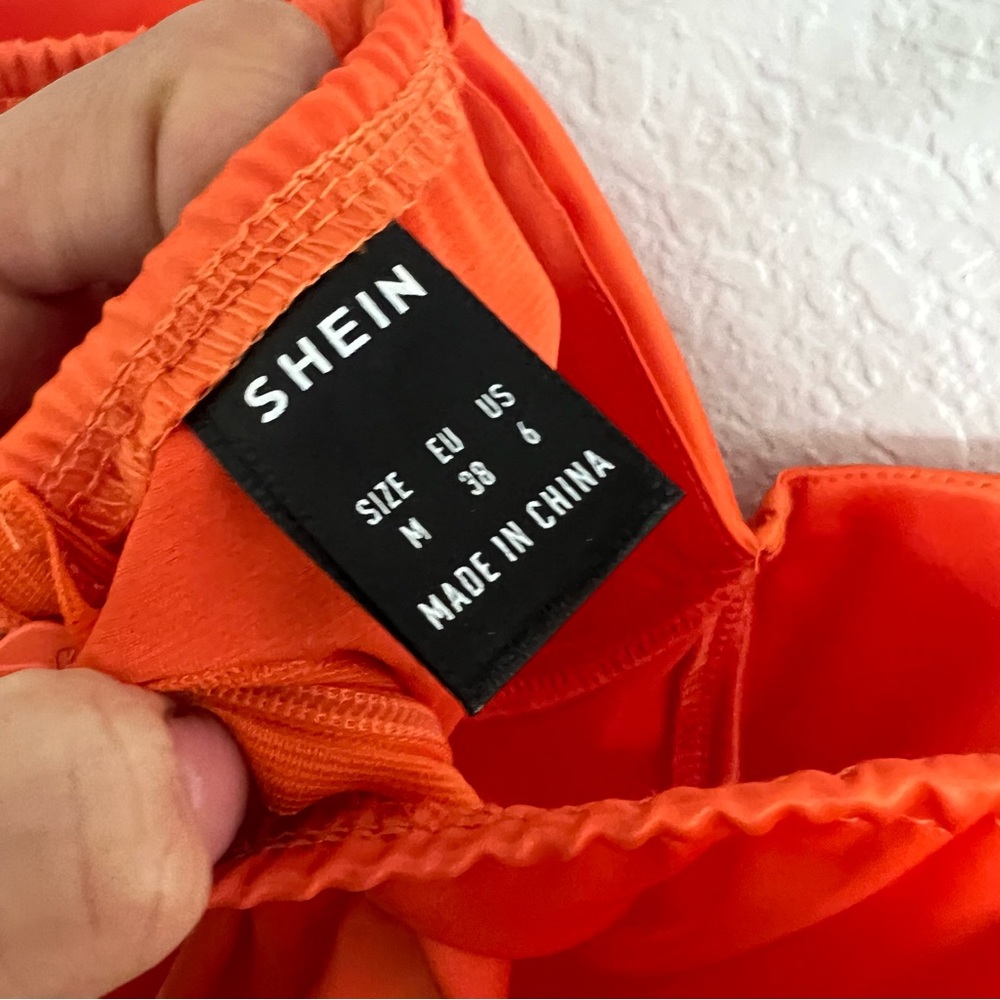 Shein Orange body con Cocktail Dress with built in bra - Picture 5 of 13
